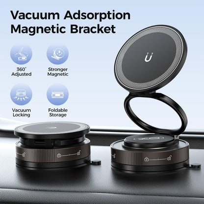 Soporte de teléfono móvil para coche con ventosa de succión mecánica giratoria de 360°, soporte magnético para teléfono, adecuado para iPhone, teléfonos Android, accesorios para automóvil