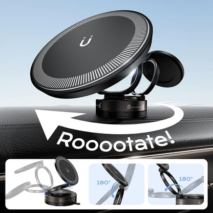 Soporte de teléfono móvil para coche con ventosa de succión mecánica giratoria de 360°, soporte magnético para teléfono, adecuado para iPhone, teléfonos Android, accesorios para automóvil
